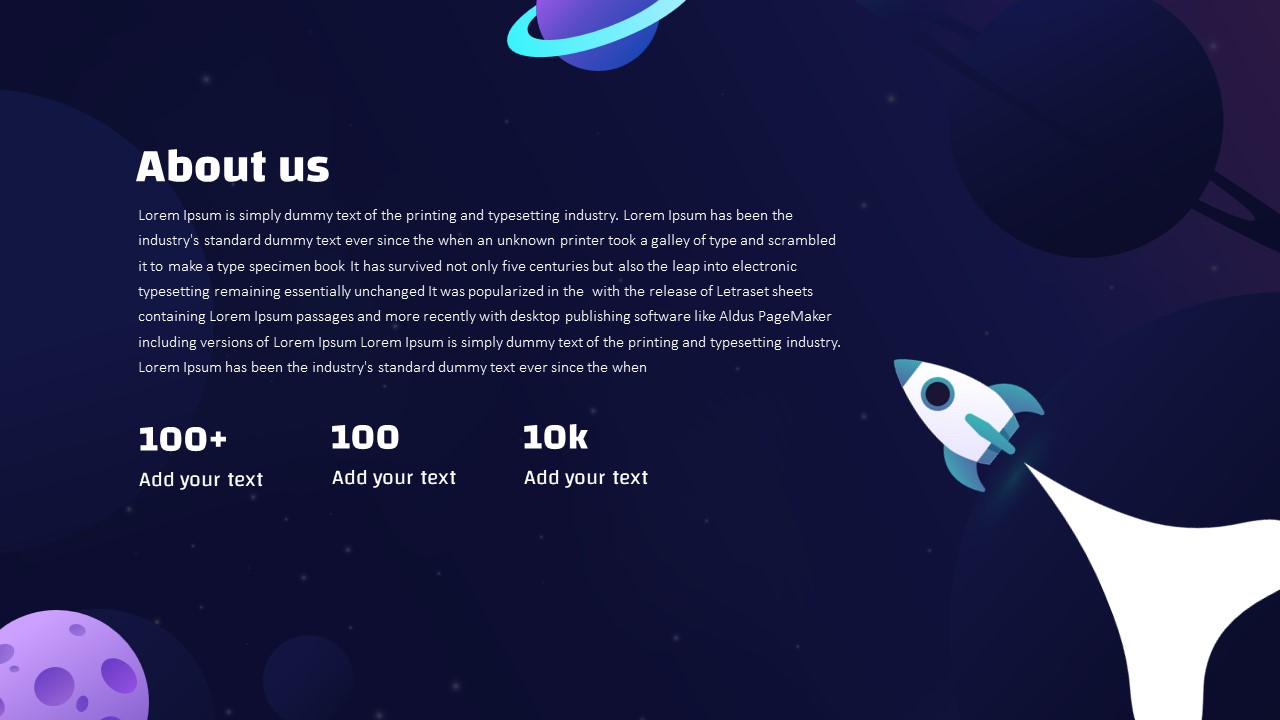 Galaxy Themed About Us PowerPoint Template