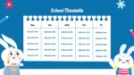 Google Slides and PowerPoint Templates for Kawaii Class Schedule