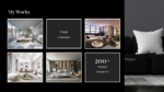 Interior Design Portfolio My Works Template PowerPoint