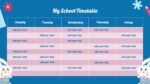 Kawaii Class Schedule PowerPoint Template and Google Slides