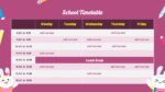 Kawaii School Time Table PowerPoint Template and Google Slides