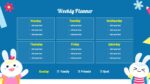Kawaii Weekly Planner PowerPoint Template and Google Slides Theme