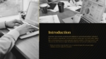 Black And Gold PowerPoint Introduction Template
