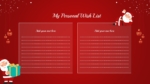 Christmas Wish List Slide Template