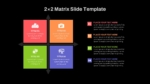 Editable 2 X 2 Matrix PowerPoint Template Dark Theme