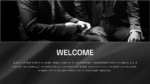 Grayscale Business Presentation Template Welcome Slide