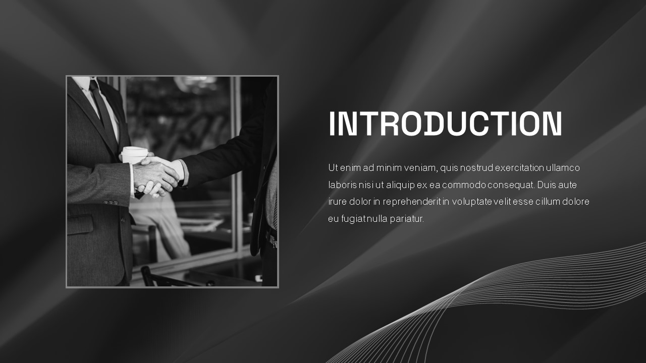 Introduction Grayscale Business Presentation Template ppt