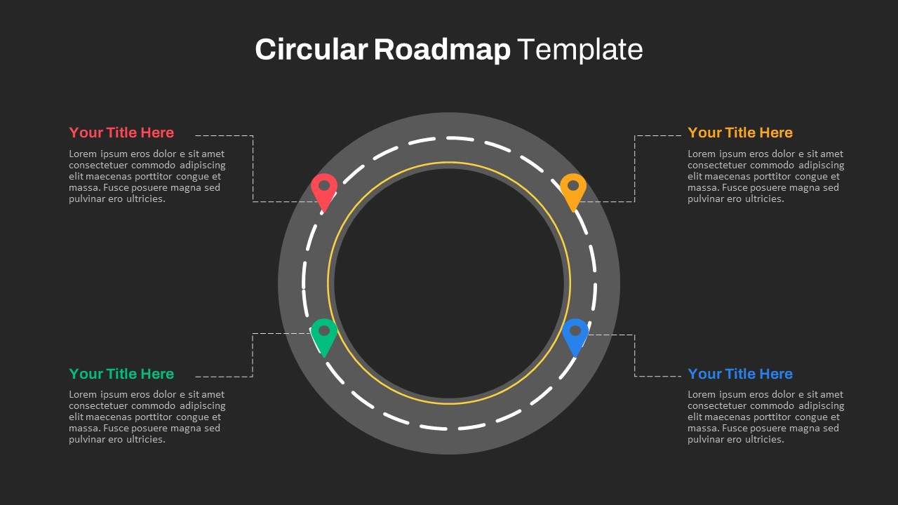 PowerPoint Circular Roadmap Template