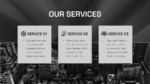 Services Slide for Grayscale Business Presentation Template