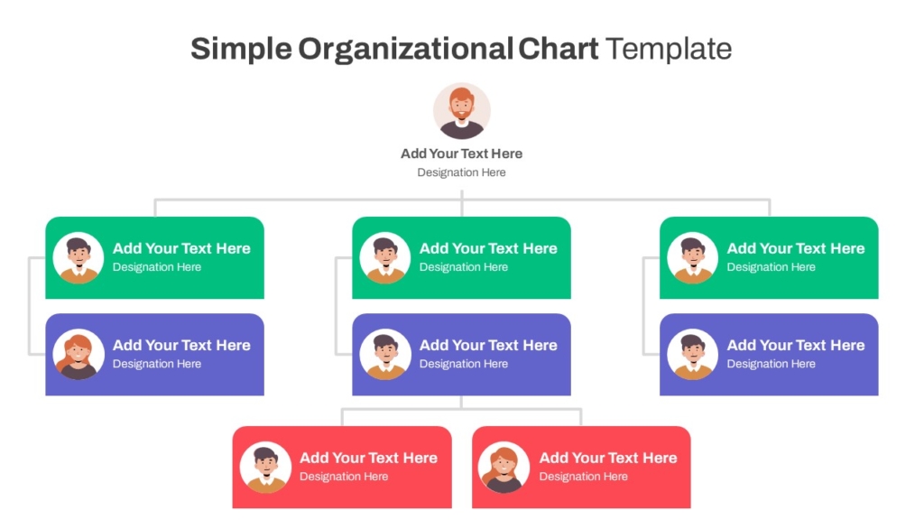 Simple Org Chart Template For PowerPoint
