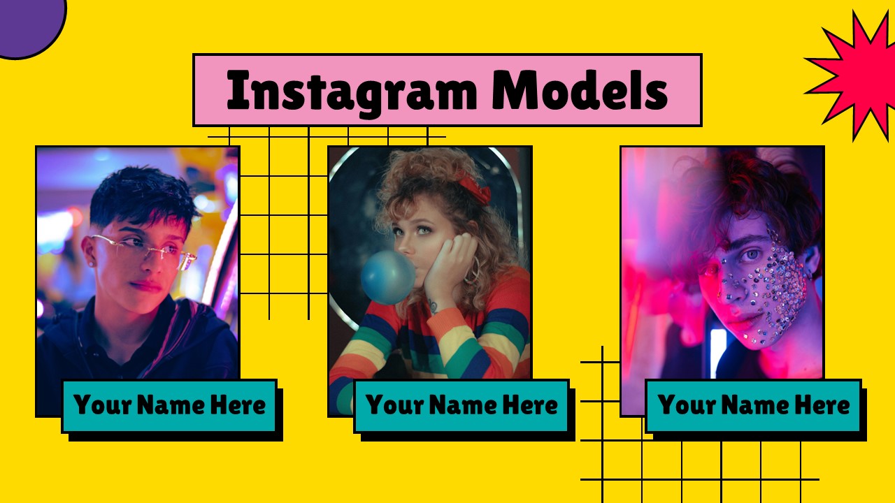 90s Vibes Instagram Planner powerpoint and google slides