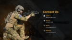 Army Theme Contact us PPT Template
