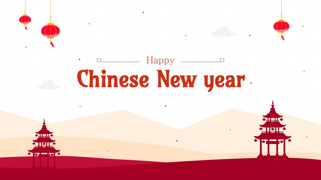 chinese new year slide template rabbit