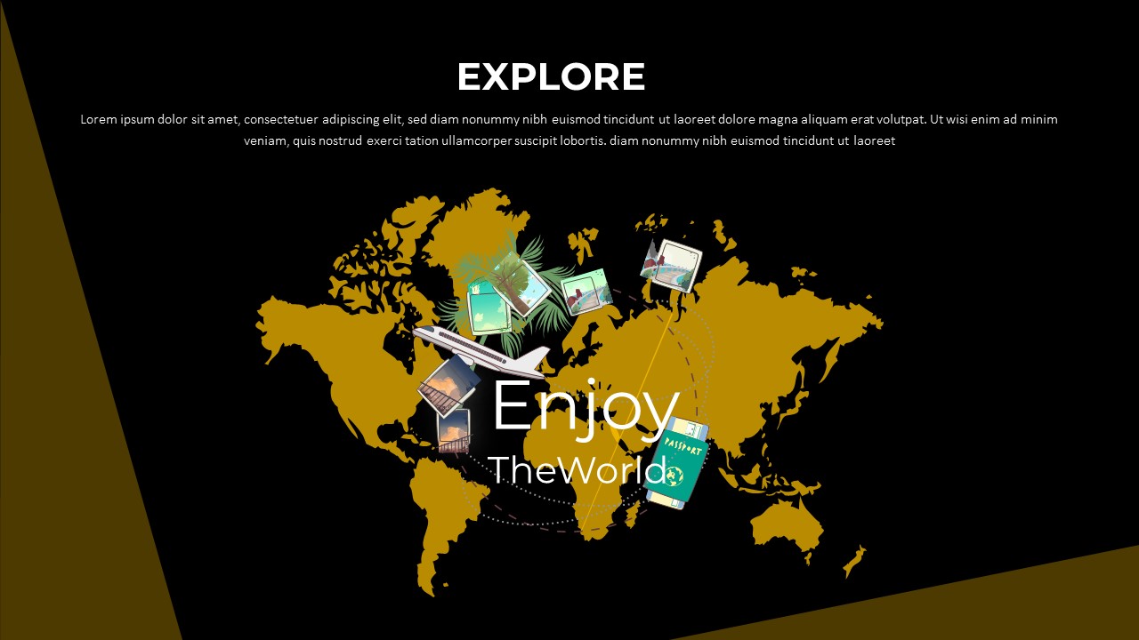 Explore Map Ppt Template