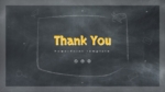 Free Chalk Board Theme Thank You PowerPoint Template
