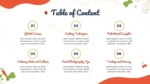 Free Food Theme Table of Content