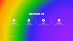 Free Rainbow Gradient Contact Us PowerPoint Template