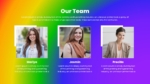 Free Rainbow Gradient Our Team PowerPoint Template