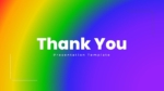 Free Rainbow Gradient Thank You PowerPoint Template