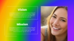 Free Rainbow Gradient Vision And Mission PowerPoint Template