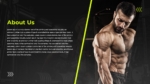 About Us Template For Fitness Workout PPT Template