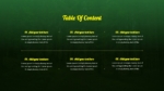 Forest Themed PowerPoint Template For Table of Content Presentation