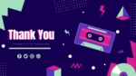 Free 80s Retro Thank You PowerPoint and Google Slides Template
