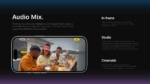 Free Apple I Phone 16 Audio Mix PowerPoint Presentation Template