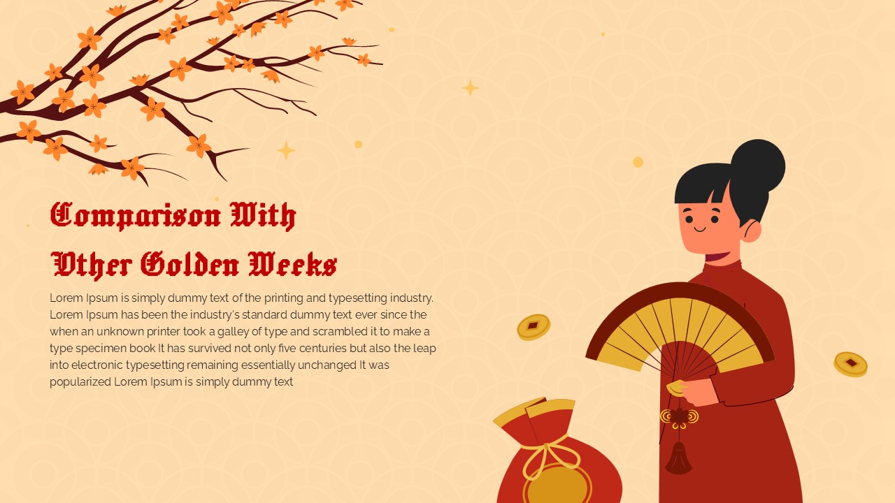 Free Comparison With Other Golden Weeks PowerPoint Template