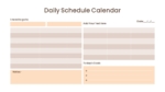 Free Daily Schedule Calendar PPT Template