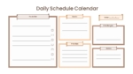 Free Daily Schedule Calendar PowerPoint Template