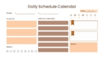 Free Daily Schedule Calendar Slide For PowerPoint