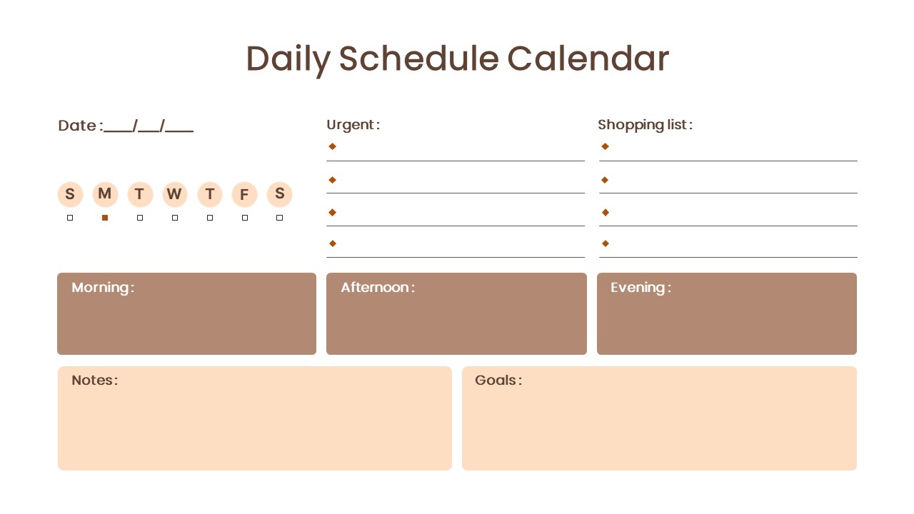 Free Daily Schedule Calendar Template Power Point SlideKit Free Daily Schedule Calendar Template Power Point SlideKit
