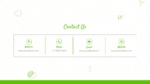 Free Green Doodle Contact Us Presentation PowerPoint Template