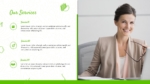 Free Green Doodle Our Service Presentation PowerPoint Template