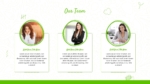 Free Green Doodle Our Team Presentation PowerPoint Template
