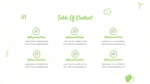 Free Green Doodle Table Of Content PowerPoint Template