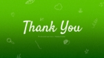 Free Green Doodle Thank You Presentation PowerPoint Template