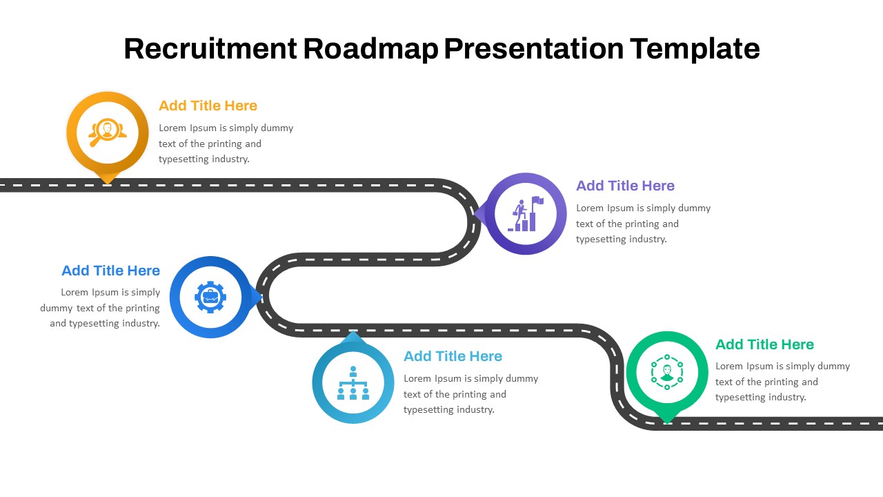 Simple Recruitment Roadmap Presentation Template
