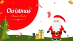 Editable Christmas Dinner Party Invitation PPT Template and Google Slides For Free