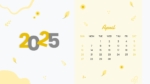 Free 2025 April Calendar Template For PowerPoint and Google Slides