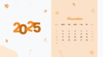 Free 2025 November Calendar Template For PowerPoint and Google Slides