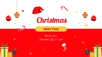 Free Christmas Dinner Party Invitation PPT Slides