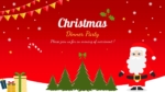 Free Christmas Dinner Party Invitation PPT Template