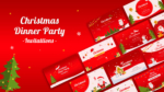 Free Christmas Dinner Party Invitation PPT Template and Google Slides Featured Image