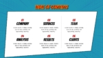 Fun Comic Style Table Of Content PowerPoint Template and Google Slides