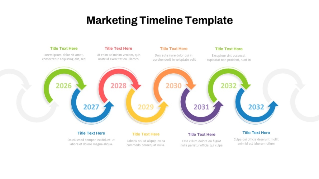 Multiple Year Marketing Timeline PowerPoint Template
