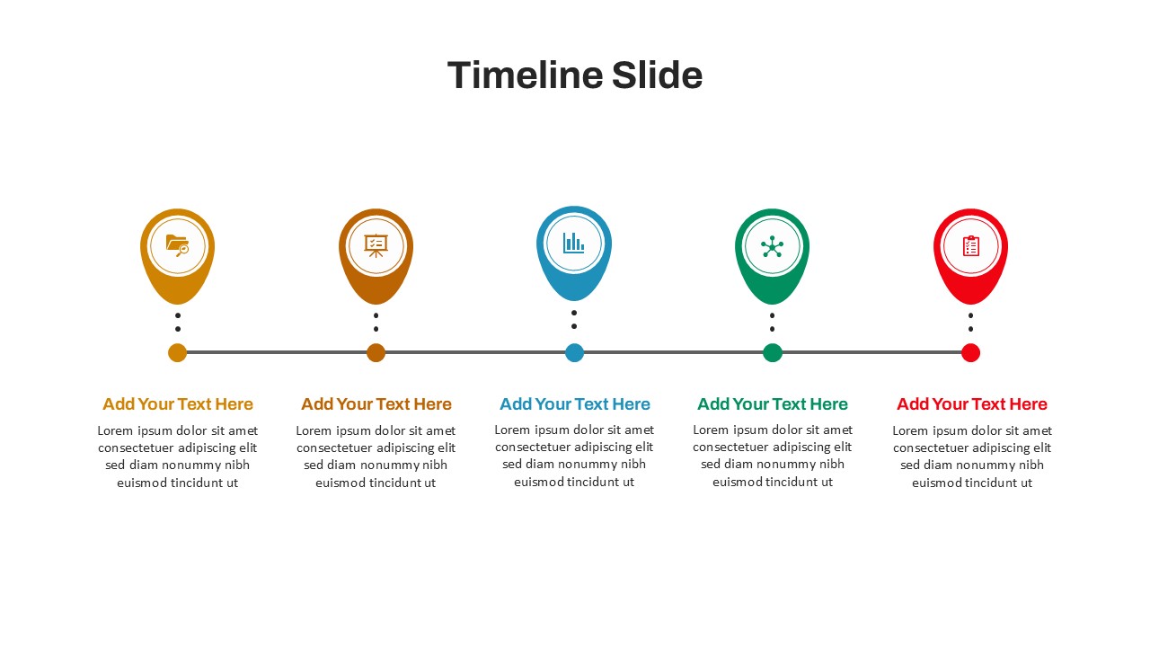 PowerPoint Time Line Template For Company Timeline Presentation