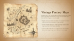 Vintage Fantasy Map PowerPoint Template