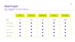 Web Project Budget Overview Template For PowerPoint Template and Google Slides